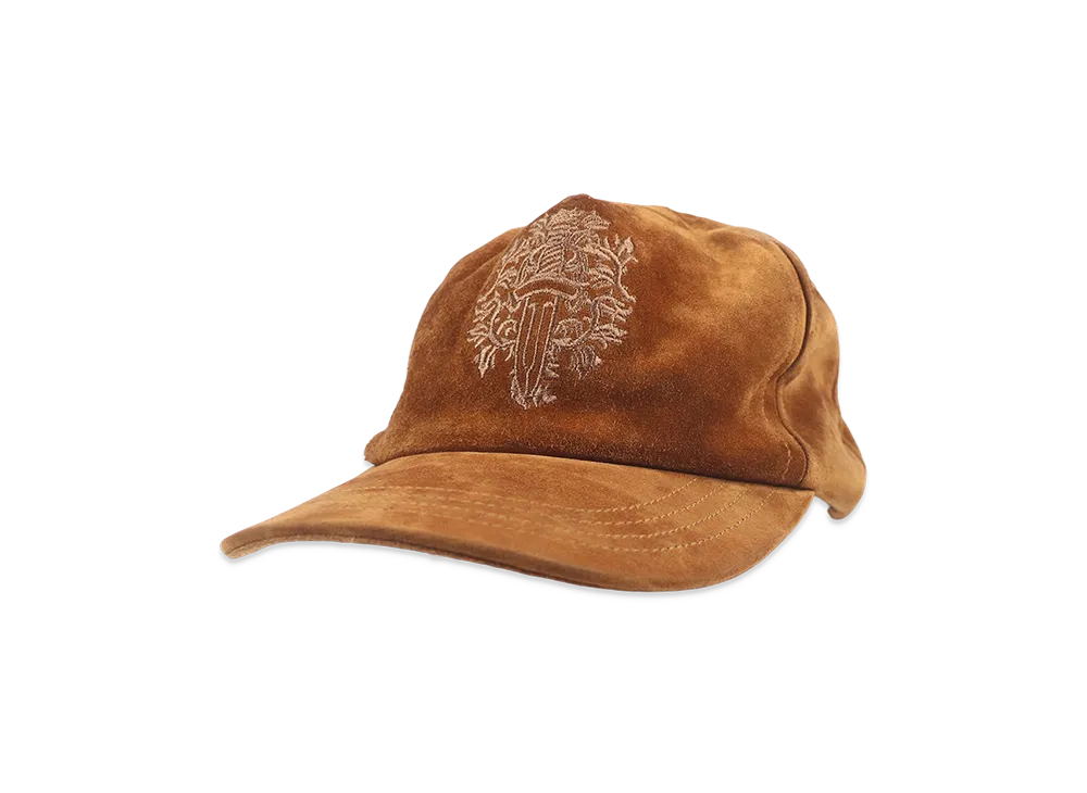 Chrome Hearts Crossball Button Scroll Label Baseball Cap "Brown"