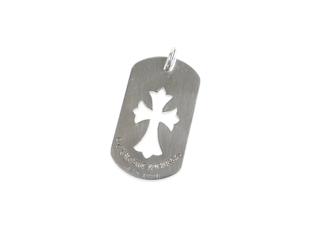 クロムハーツ カットアウトクロス ラージ ドッグタグ チャーム SV925 "シルバー"