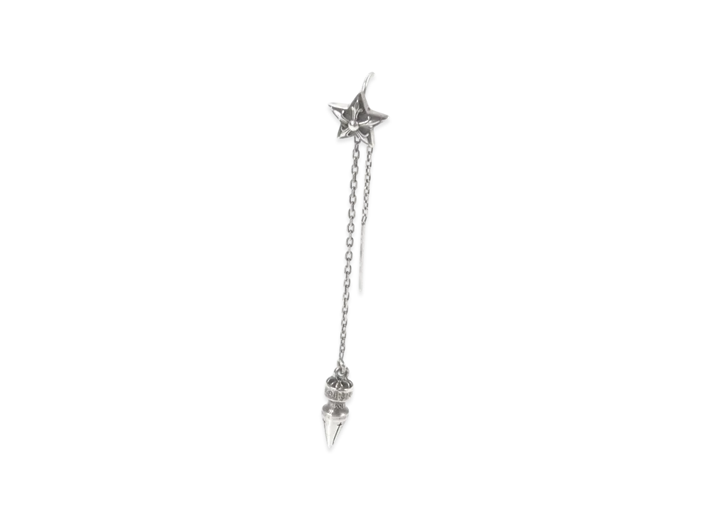 クロムハーツ スター スパイク チェーン 片耳用 ピアス 
