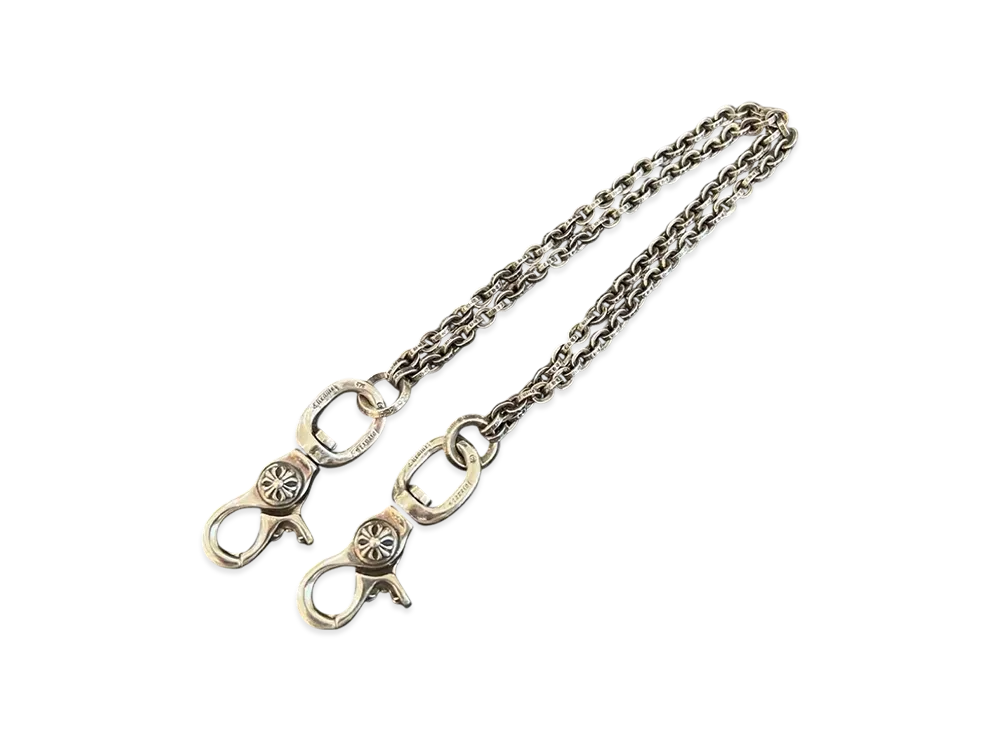 Chrome Hearts Double Clip Paper Chain Wallet Chain "Silver"