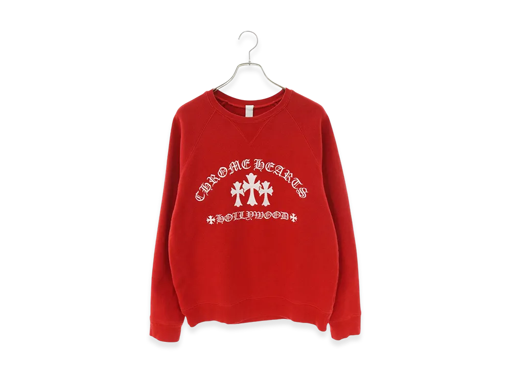 クロムハーツ トリプルクロス ロゴ スウェット "レッド"