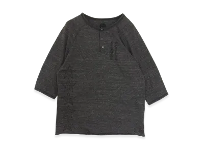 Chrome Hearts Back Logo Star Print Henley Neck "Charcoal Grey"