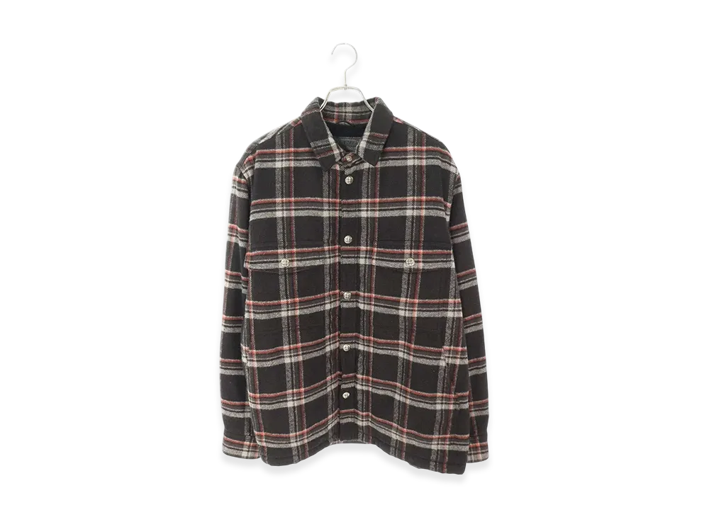 Chrome Hearts Boa Lined Flannel Check Shirt Blouson "Black/Red/Gray"