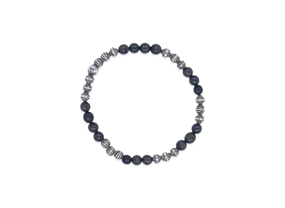 Chrome Hearts Silver Parts 19 Bead Bracelet "Black"