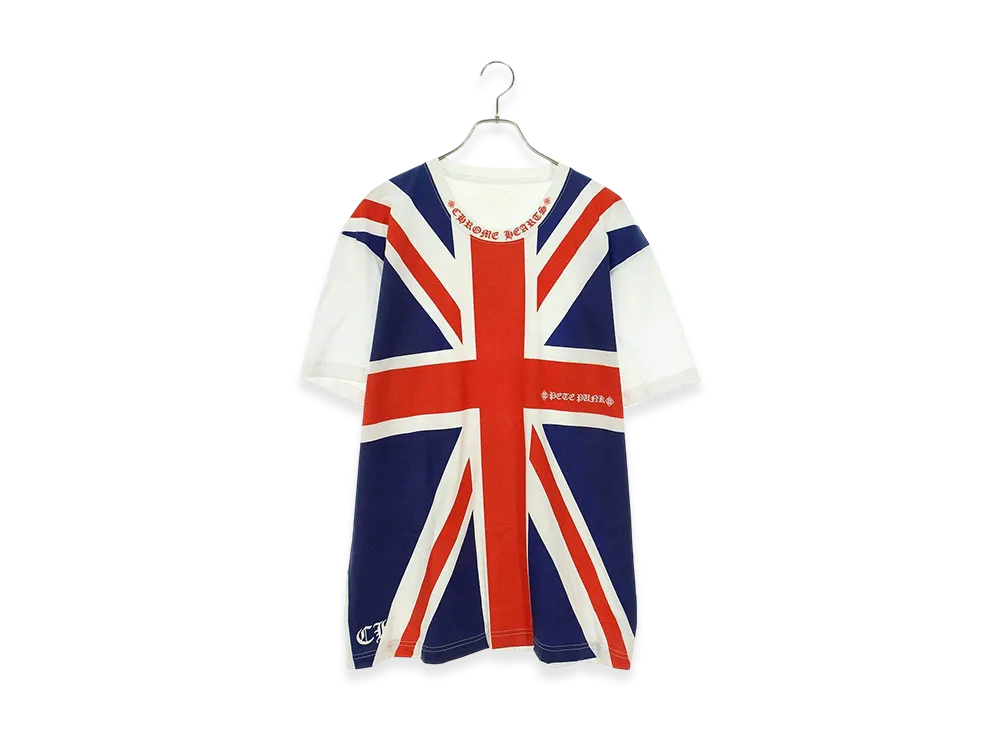 Chrome Hearts Union Jack Print Neck Logo T-shirt "White"