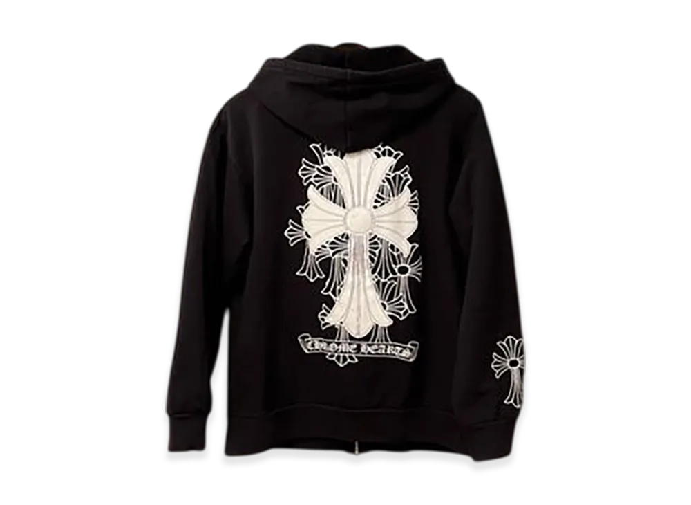 Chrome Hearts Cemetery Cross Dagger Zip Hoodie "Black"