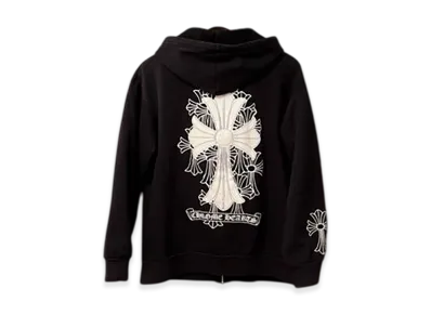 Chrome Hearts Cemetery Cross Dagger Zip Hoodie "Black"
