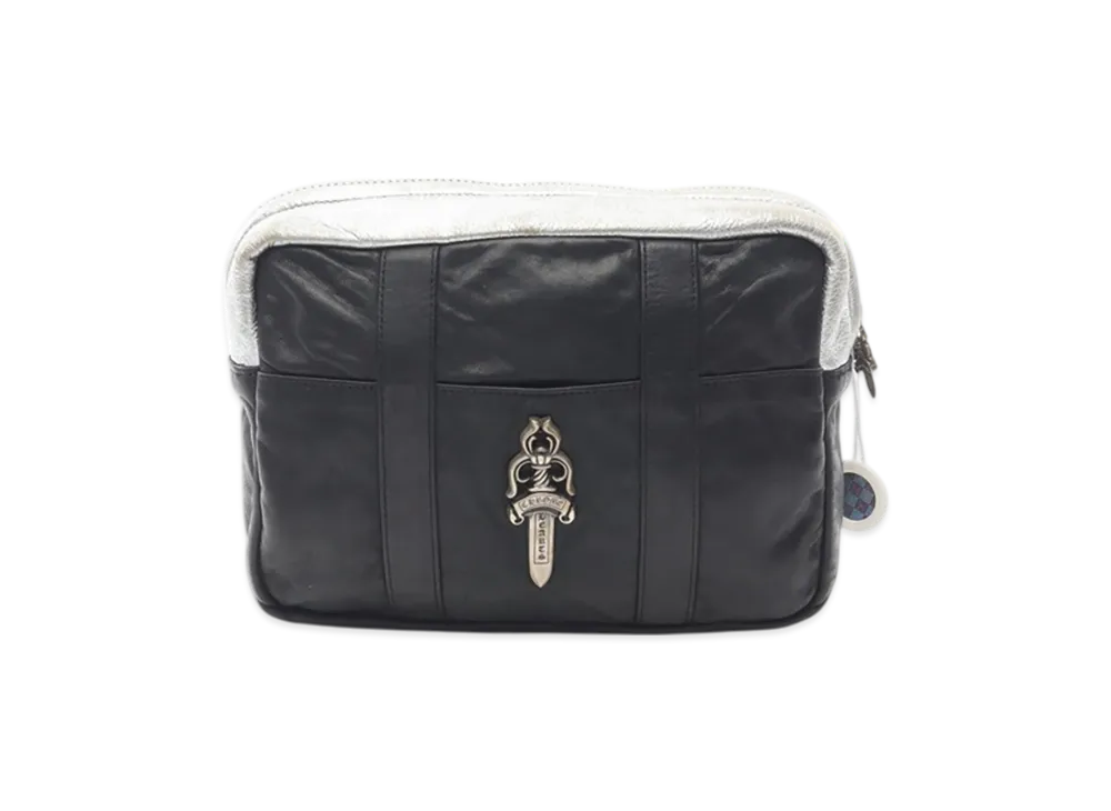 クロムハーツ ラージダガー ジップ クラッチ ポーチ "ブラック/シルバー"