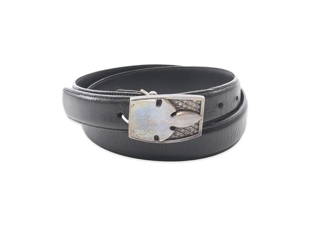 Chrome Hearts Fleurknee Buckle Leather Pyramid Studs Belt "Black/Silver"