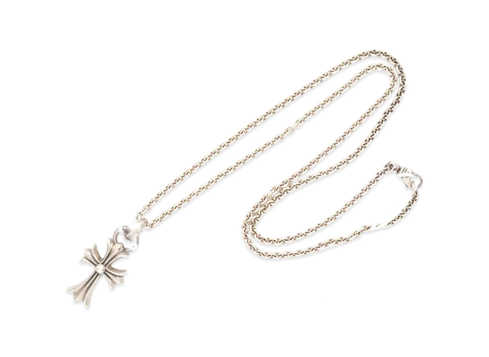 クロムハーツ スモール with ベイル&ペーパーチェーン ネックレス "シルバー"