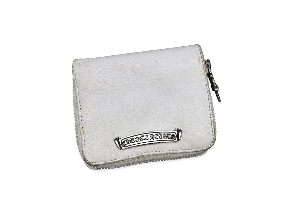 Chrome Hearts Square Zipville Wallet "White"