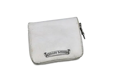 Chrome Hearts Square Zipville Wallet "White"