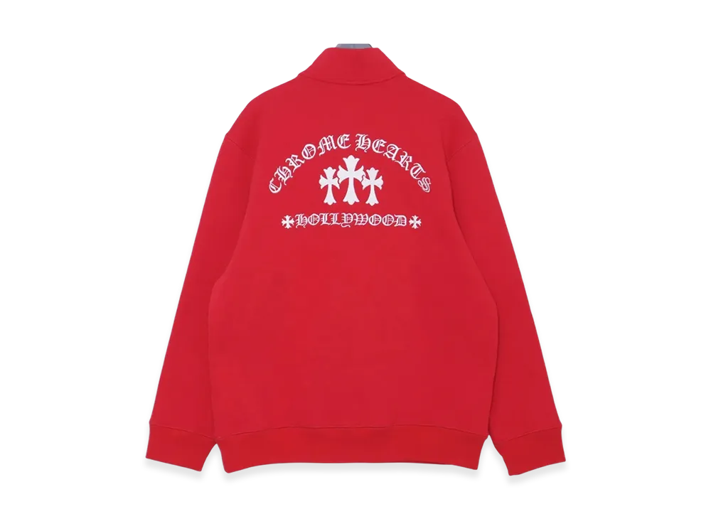 Chrome Hearts Cemetery Cross Half Zip Sweat "Red"
