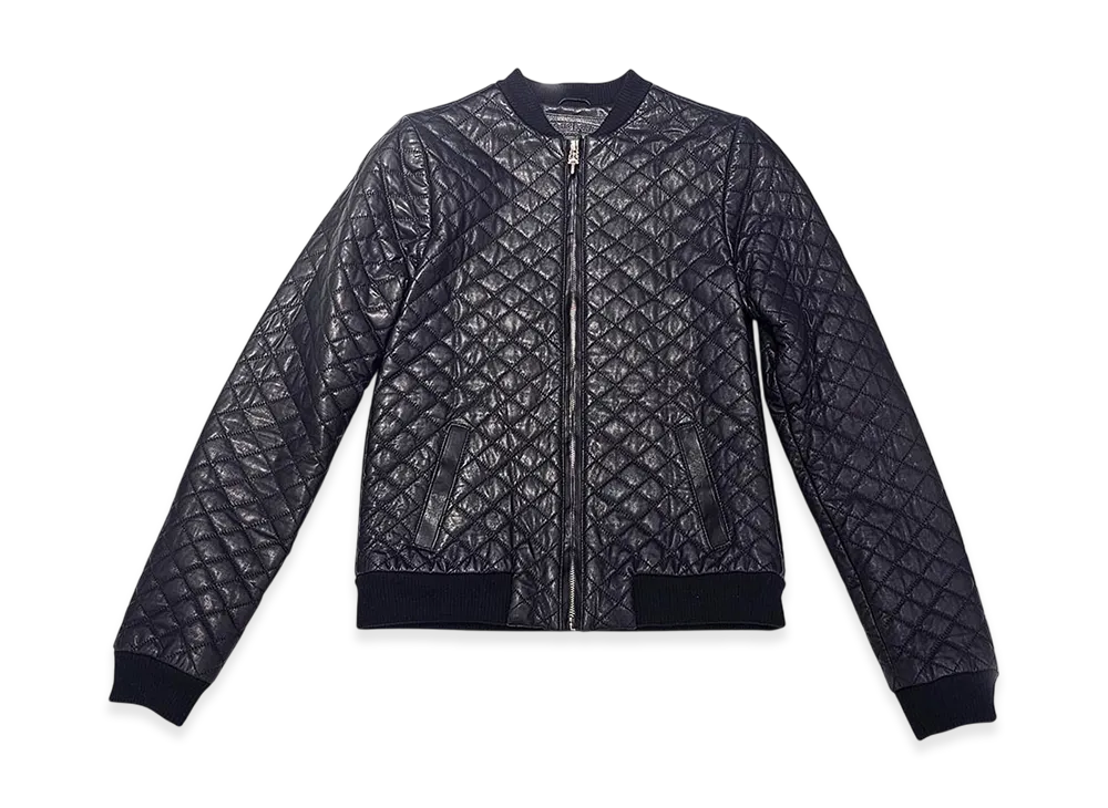 クロムハーツ ダガー ジップキルティング レザージャケット "ブラック"