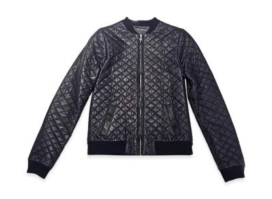 Chrome Hearts Dagger Zip Quilting Leather Jacket "Black"