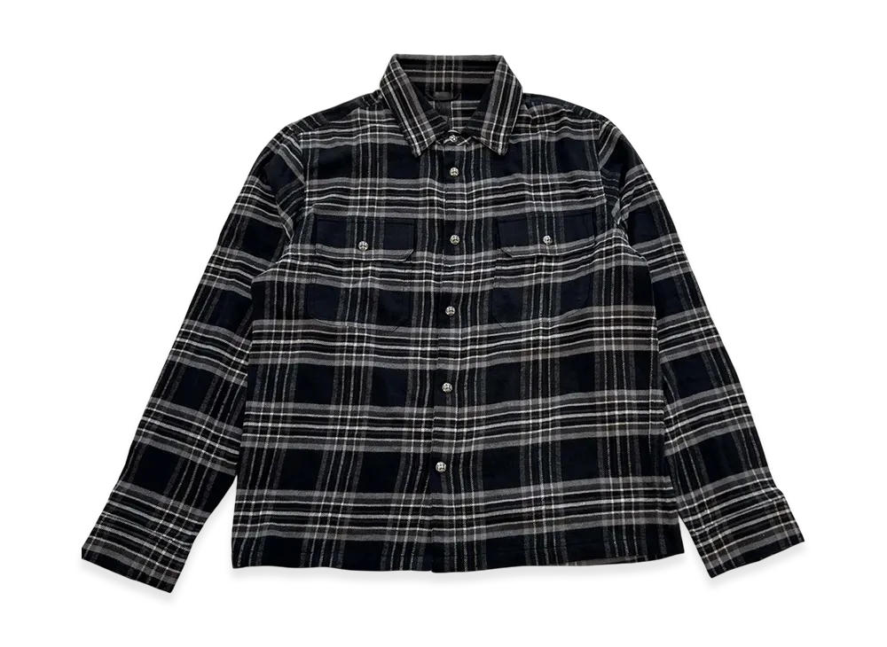 【専用】クロムハーツ 黒白チェック シャツ (WORK DOG) クロムハーツ ワークドッグチェック ロングスリーブシャツ 
