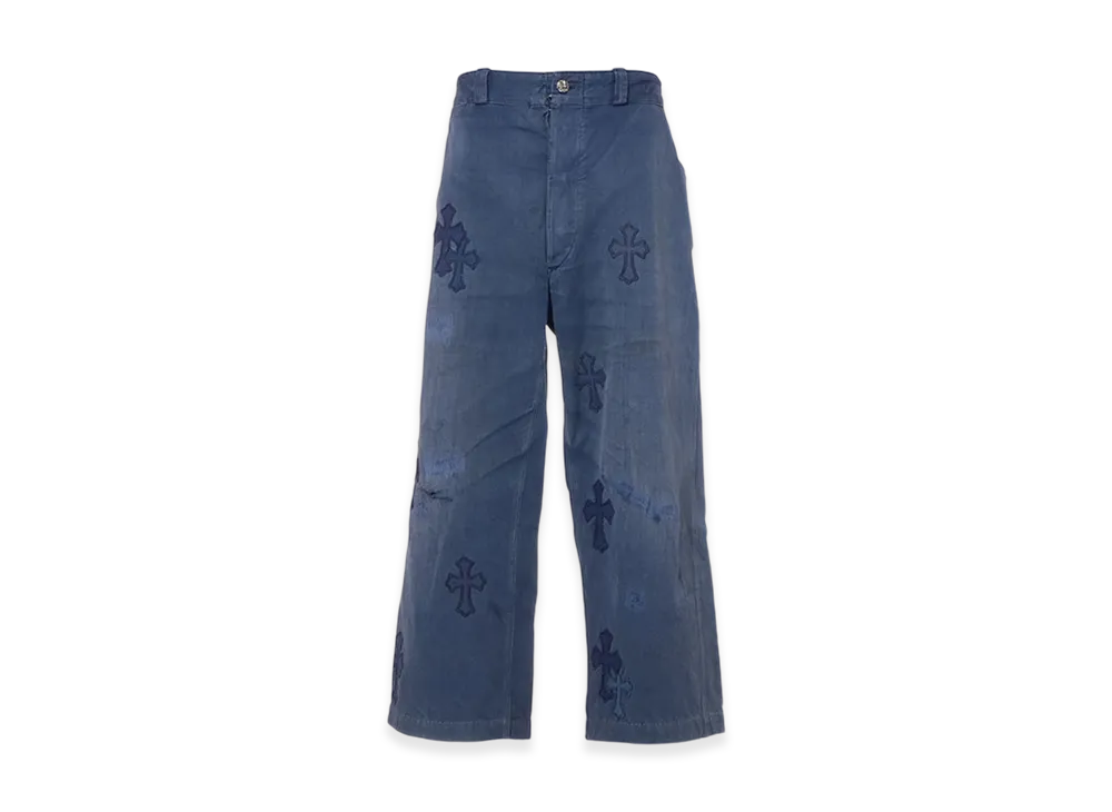 Chrome Hearts Cross Patch Work Pants "Navy"