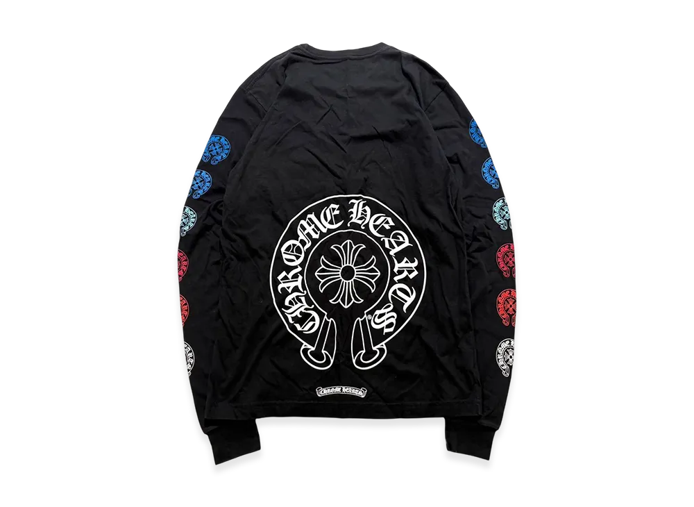 Chrome Hearts Multicolor Horseshoe Logo L/S T-Shirt "Black"