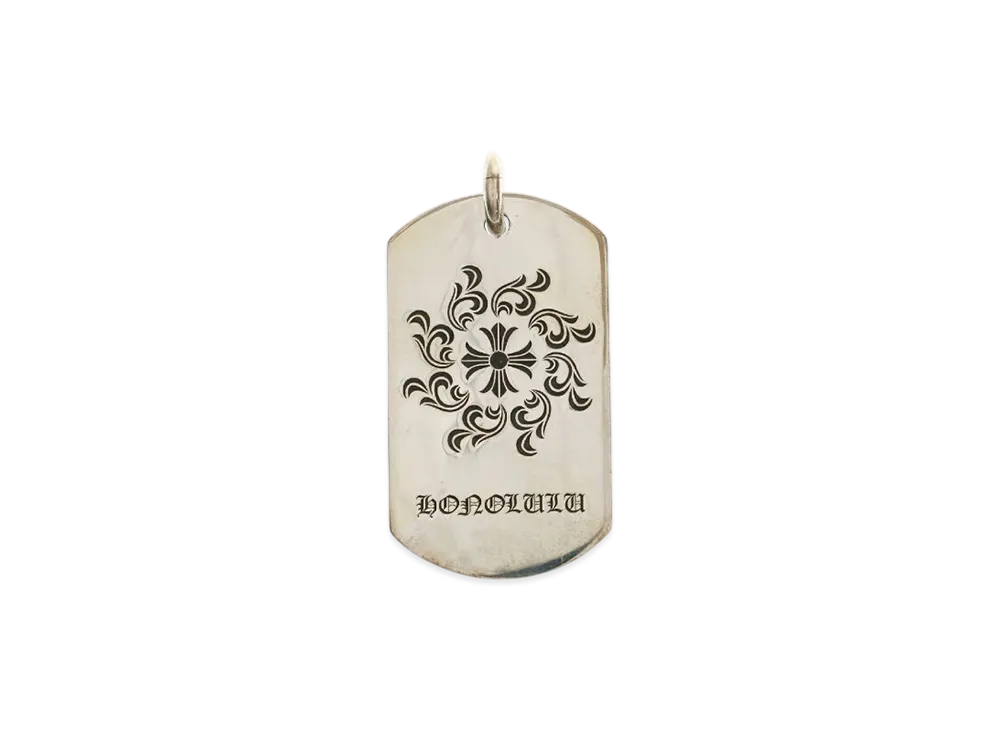 Chrome Hearts Dog Tag CH Shine Honolulu Limited "Silver"