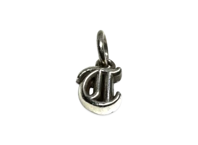 Chrome Hearts Alphabet Stack Charm T Initial Charm "Silver"