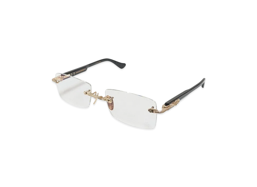 Chrome Hearts DEEP II Floral Cross Eyewear "Black/Gold"