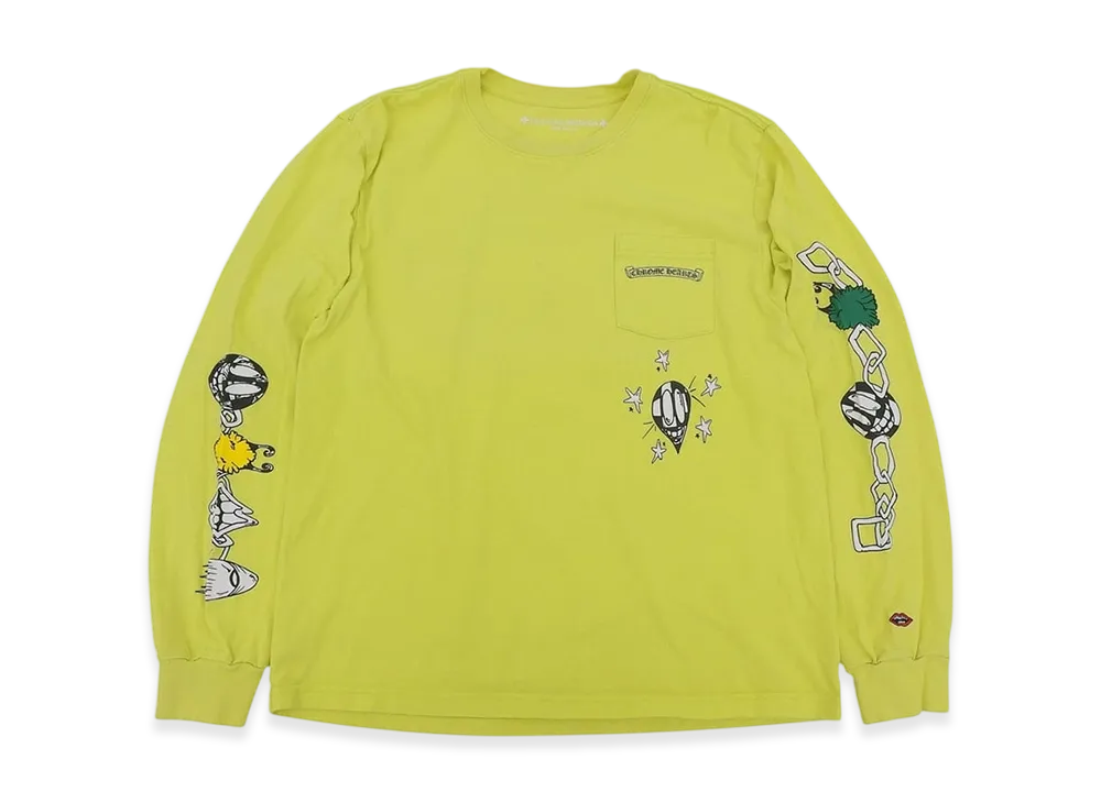 Chrome Hearts PRO CHAIN GAME Cotton Long Sleeve T-Shirt "Yellow"