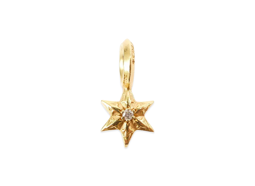 Chrome Hearts 22K Diamond Star Stack Charm "Gold"