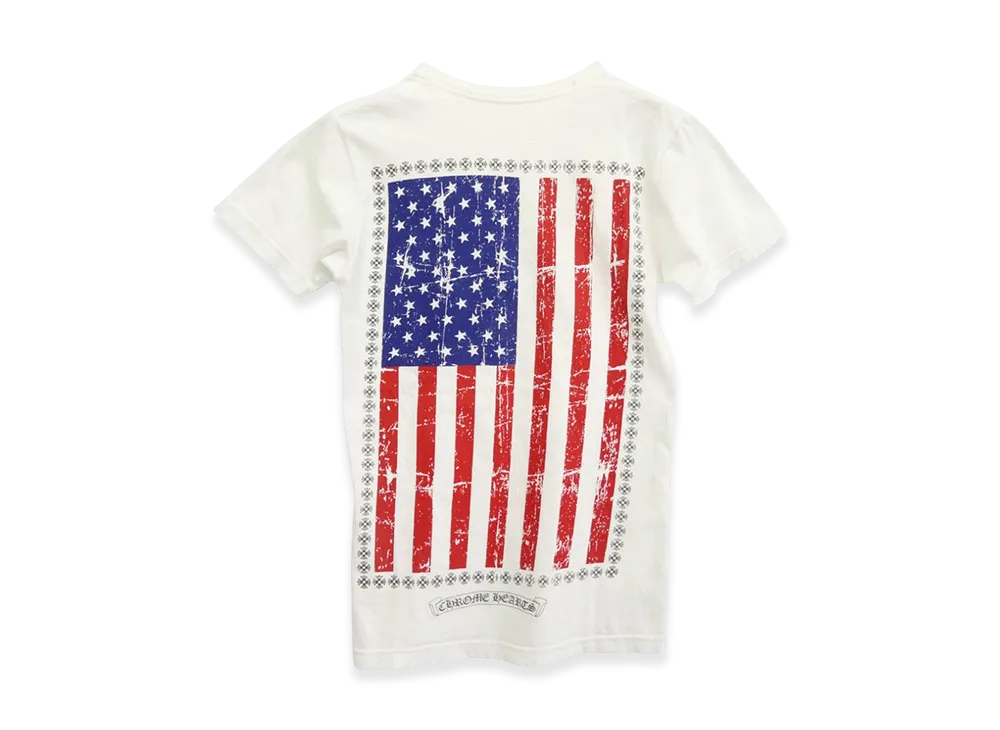 Chrome Hearts American Flag Pocket T-Shirt "White"