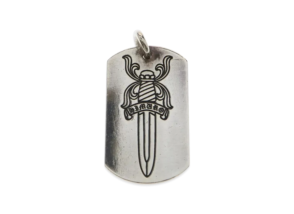 クロムハーツ x 氷室京介 ダガーラージ ドッグタグ "シルバー"