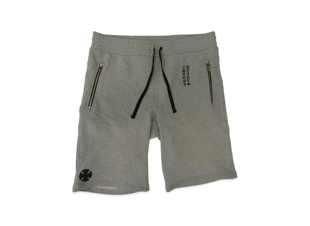 Chrome Hearts Y Not CH Plus Patch Logo Embroidered Sweat Shorts "Gray"