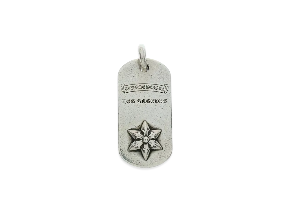 クロムハーツ LA レイズド ドッグタグ ペンダント "シルバー"