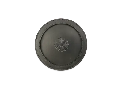 Chrome Hearts CH Plus Leather Coaster "Black"