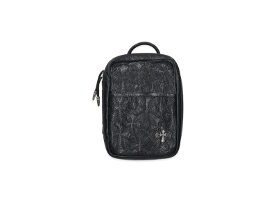 Chrome Hearts Everyday Carry Cemetery Cross Patch Leather Handbag "Black"