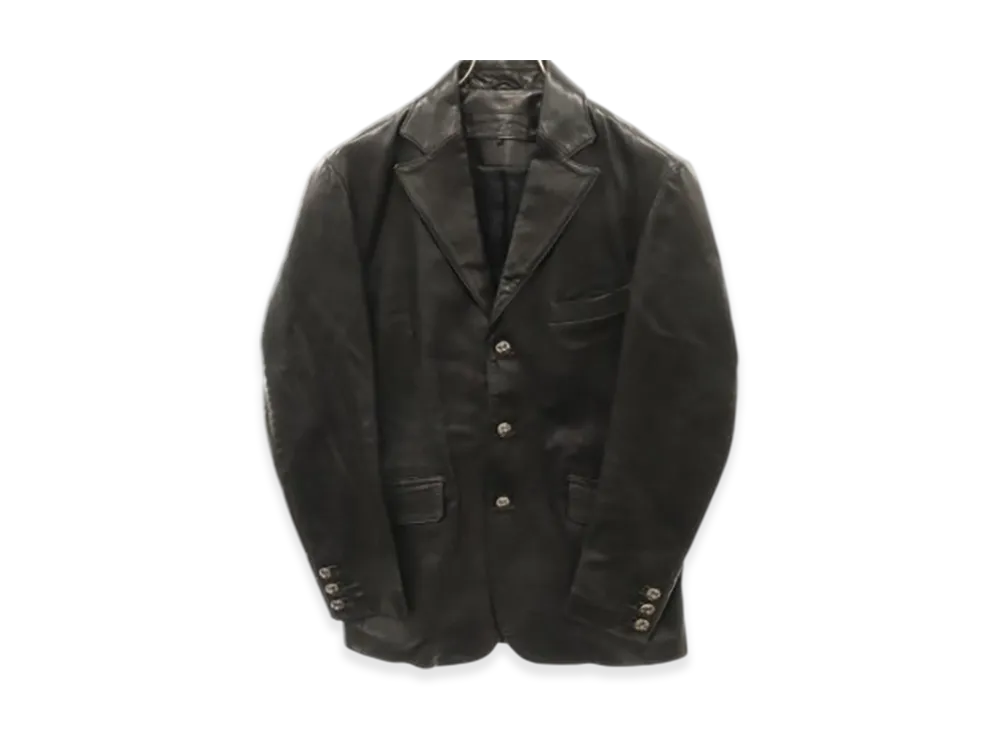 Chrome Hearts Leather Tailored Jacket "Black"