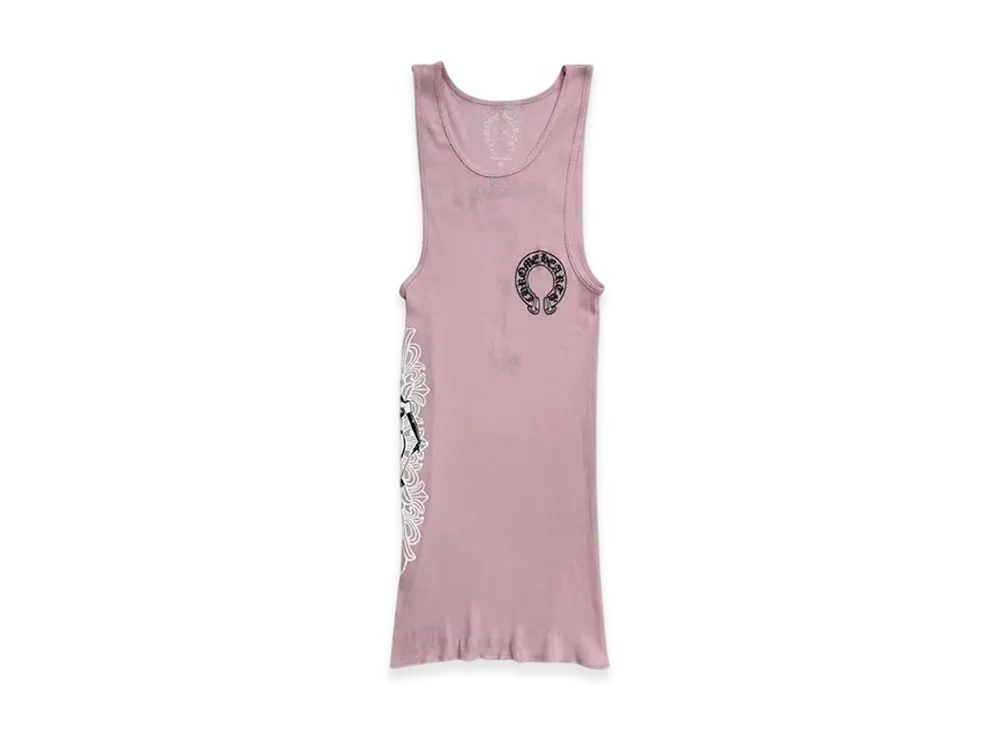 Chrome Hearts Deadly Doll Rib Art Basel Tank Top "Pink"
