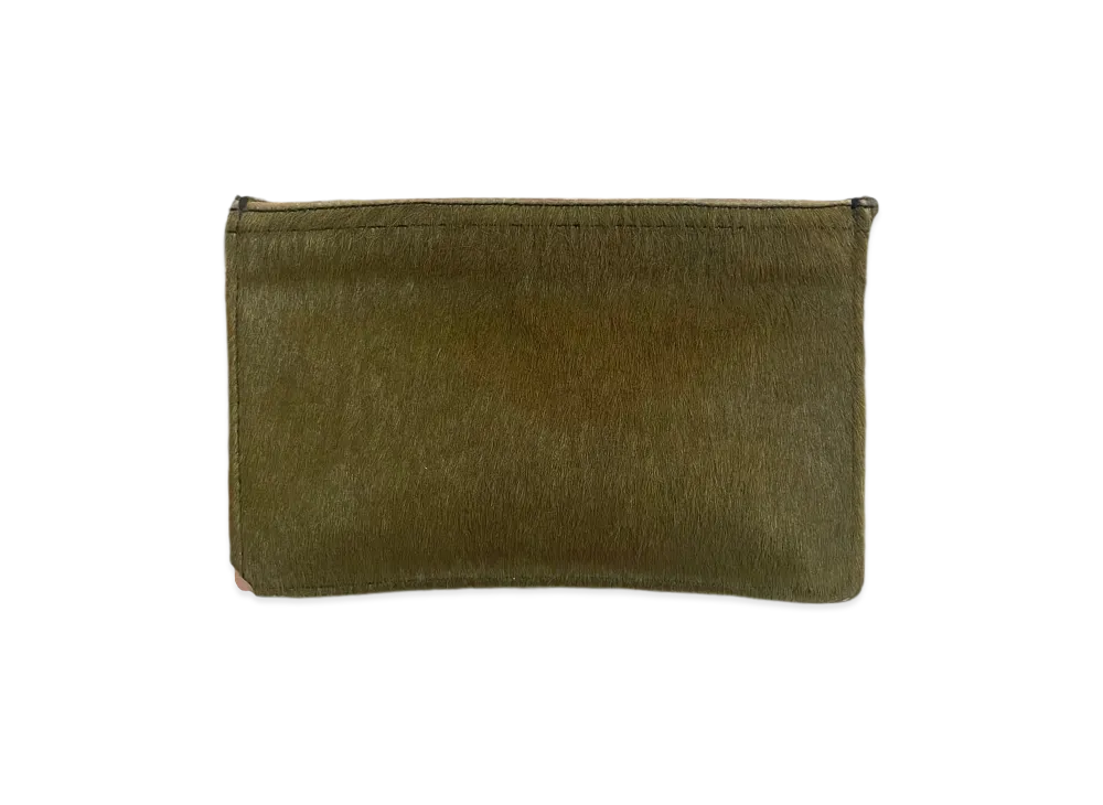 クロムハーツ ダガージップ ハラコファーレザーコインケース "モスグリーン"