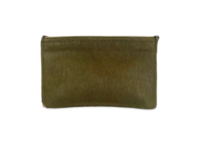 Chrome Hearts Dagger Zip Unborn Calf Leather Coin Case "Moss Green"