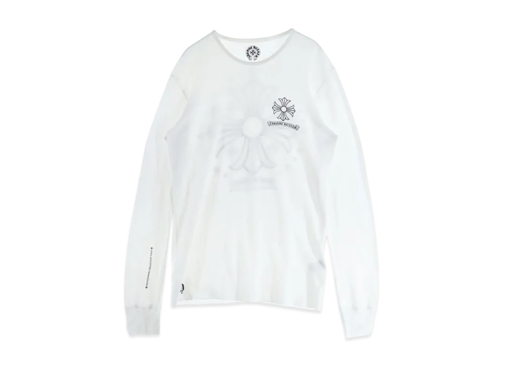 Chrome Hearts CH Plus Back Print Thermal L/S T-Shirt "White"