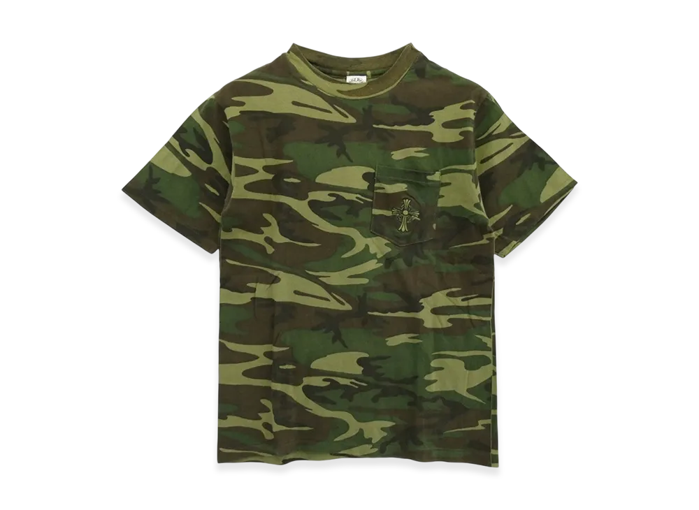 Chrome Hearts Old Floral Cross Embroidered Camo Pocket S/S T-Shirt "Khaki"