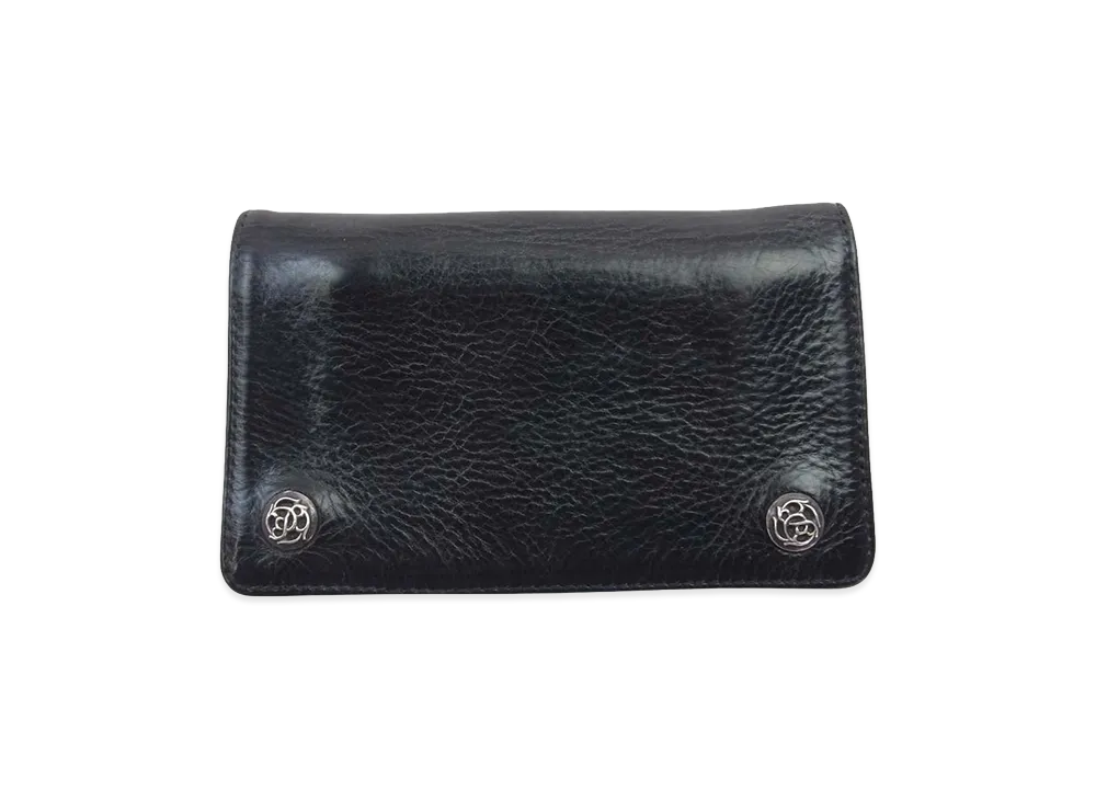 クロムハーツ 1ジップウォレット フローラル シルバー "ブラック"