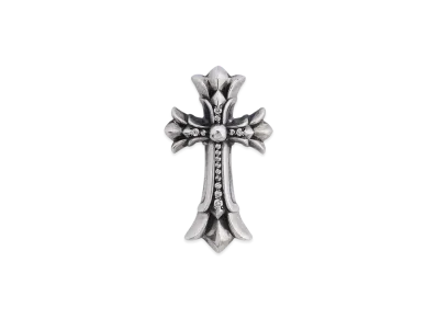 Chrome Hearts Double CH Cross Small Pave Diamond Pendant "Silver"