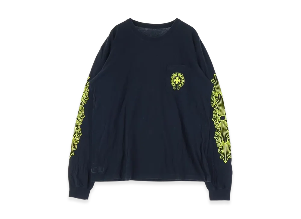 Chrome Hearts Old English L/S T-Shirt "Black/Yellow"