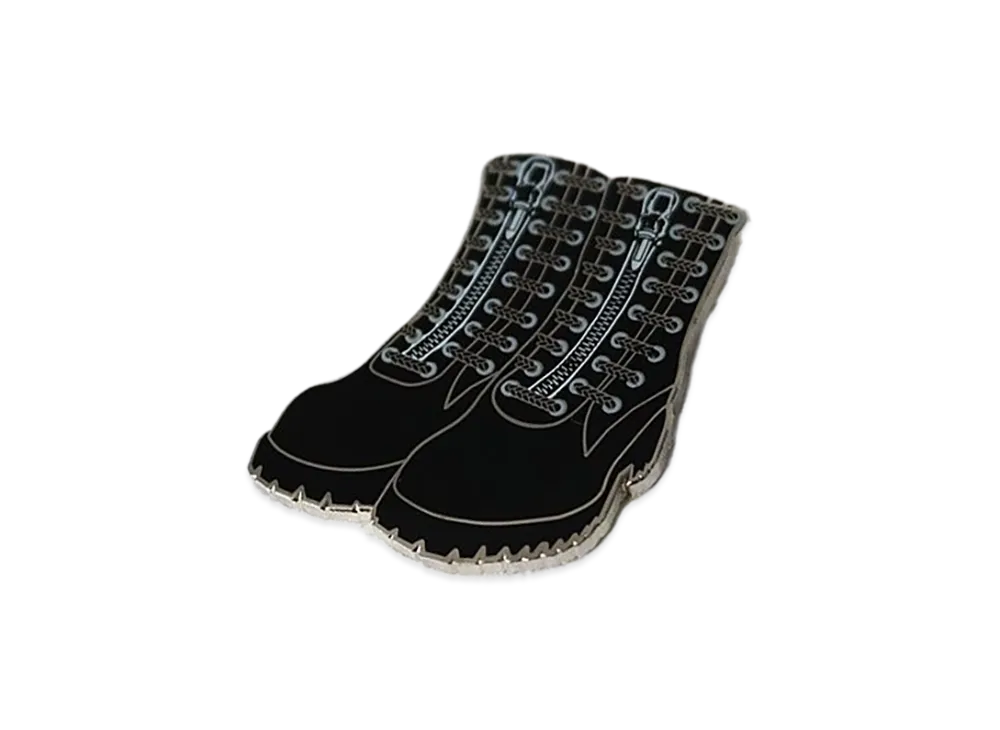 Chrome Hearts Fireman Boots Pin Badge "Black"