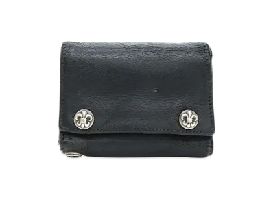 Chrome Hearts 3Fold Wallet BS Flare Button "Black"