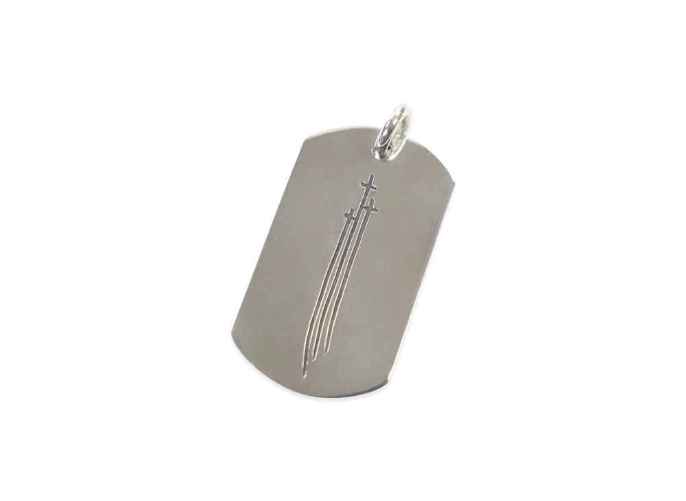 Chrome Hearts RS3 Cross Dog Tag Large Pendant Top "Silver"