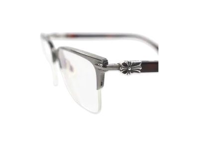 Chrome Hearts Sugar Walls 925 Half Rim Glasses 54 19-143 "Brown"