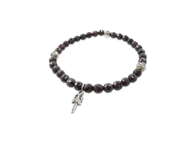 Chrome Hearts BEAD47 6mm Stack Dagger Bead Bracelet "Black"