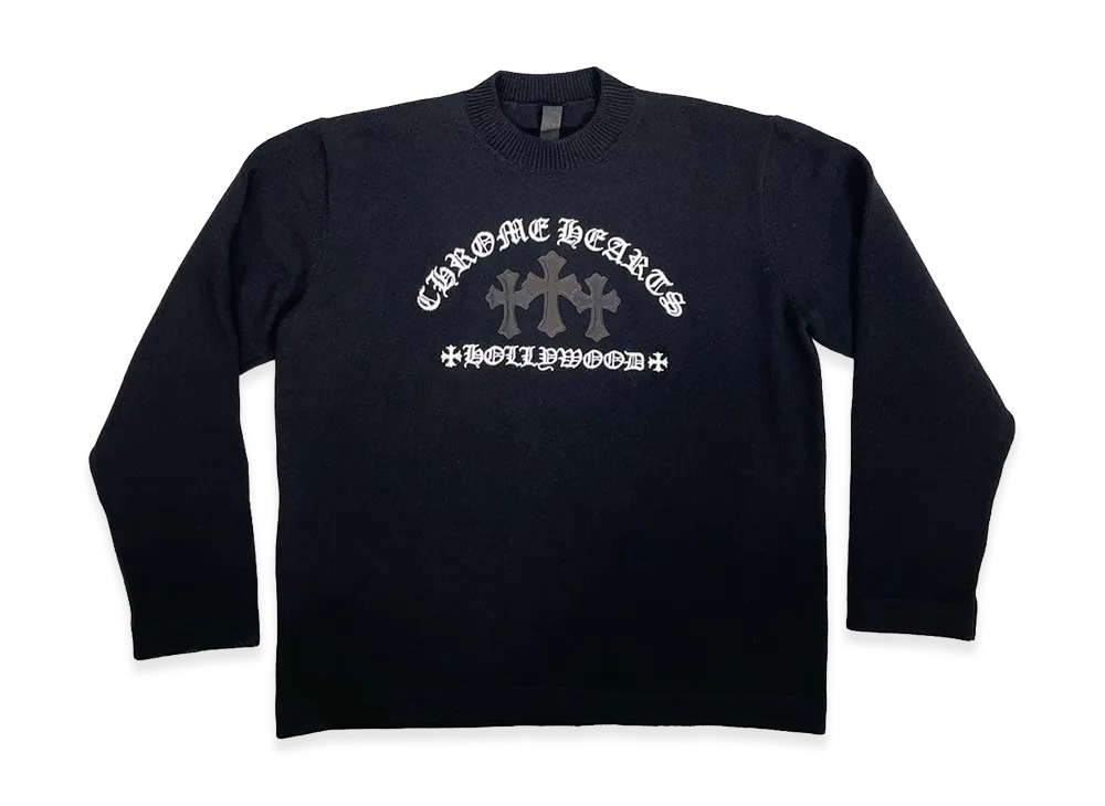 Chrome Hearts Cemetery Cross Cashmere Knit "Black"
