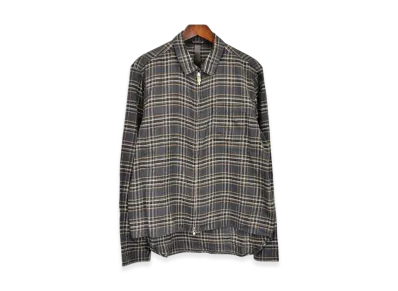 Chrome Hearts Heywood Dagger Zip L/S Check Shirt "Charcoal"