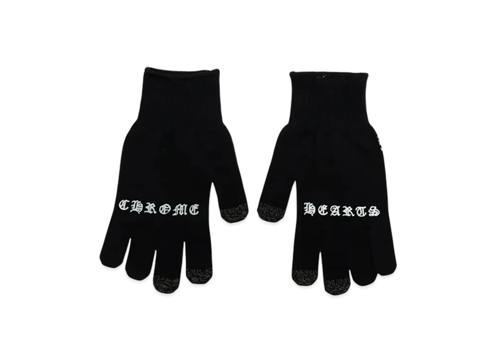 Chrome Hearts CH Plus Logo Checkmate Work Gloves "Black/White"